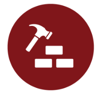 Shelter, settlement and recovery icon